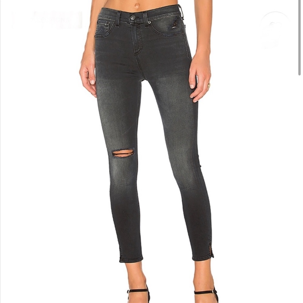 Rag & bone/JEAN 10 Inch Capri in Steele size 27